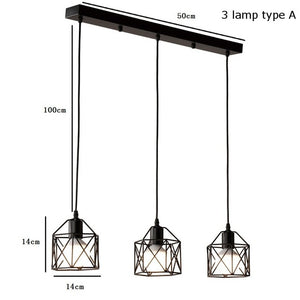 American rustic industrial pendant lights kitchen island lamp cafe hanging light modern lighting fixtures Nordic minimalist lamp