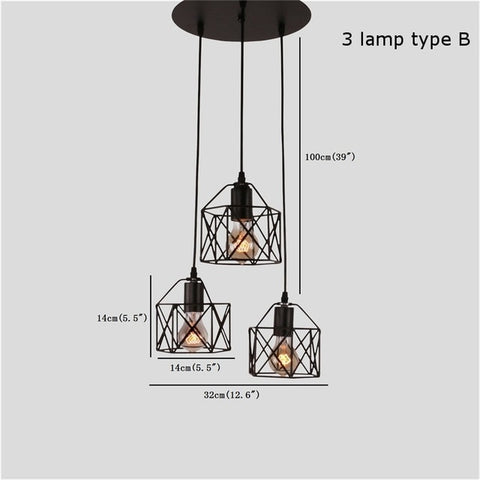 American rustic industrial pendant lights kitchen island lamp cafe hanging light modern lighting fixtures Nordic minimalist lamp