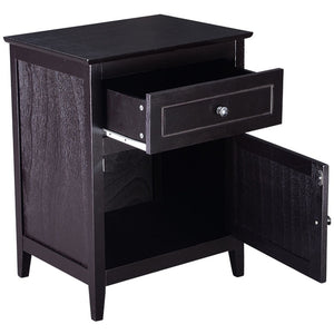 Modern Beech wood Cabinet Storage Bedside Nightstands Accent End Table Bedroom Furniture HW51531