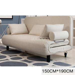 Carbon Steel Frame Living Room Sofa Bed Furniture Modern Washable Linen Cotton Sponge Filler Multifunctional Sofa Bed