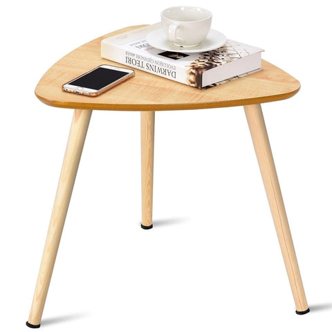 Living Room Triangle Top Side End Accent Coffee Table High Quality Strong Durable Curved-corner Design End Table HW59250