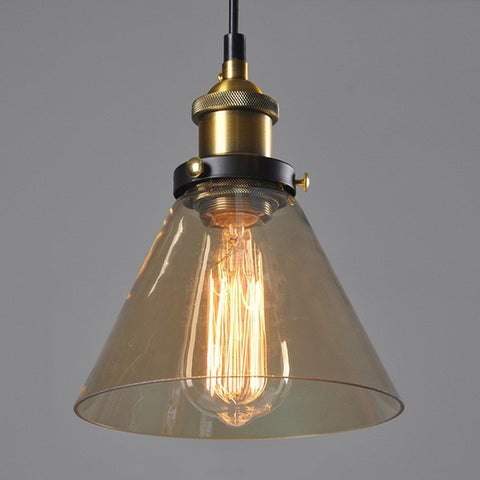 Vintage Pendant Lights Glass Pendant Lamps Loft Industrial Hang Lamp Smoky Grey Lamparas De Techo Colgante Modern Lustre Pendent
