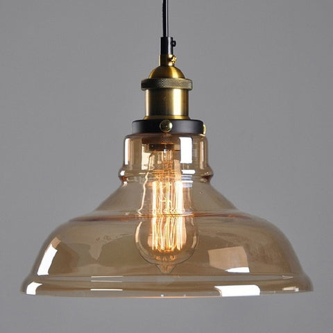 Vintage Pendant Lights Glass Pendant Lamps Loft Industrial Hang Lamp Smoky Grey Lamparas De Techo Colgante Modern Lustre Pendent