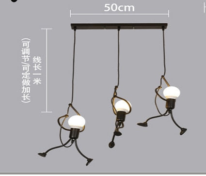 Creative Little Man Pendant Lights Climbing Pendant Lamp for Children Room Hanging Lamp Metal Cord Pendant Lamps Art Decoration