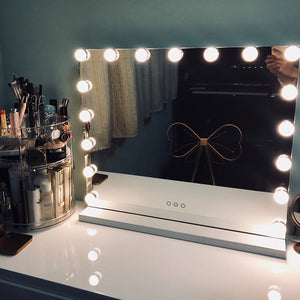 Hollywood Style Frameless Lighted Vanity Makeup Mirror with Lights Adjustable Brightness Mirrors Beauty Salon Cosmetic Artist