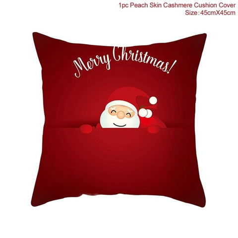 FENGRISE 45x45cm Cotton Linen Merry Christmas Cover Cushion Christmas Decor for Home Happy New Year Decor 2019 Navidad Xmas Gift