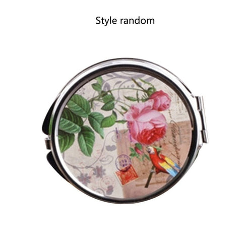 828t Korean Metal Mirror Makeup Mirror Dressing Mirrors Desktop Rotating1:2 Magnification Function women Make up tools