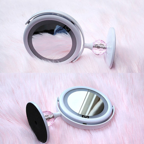 LED mirror Makeup Mirror Touch Screen Luxury Mirror With 3 luminosity LED Lights 180 Degree Adjustable Table Make Up Mirror