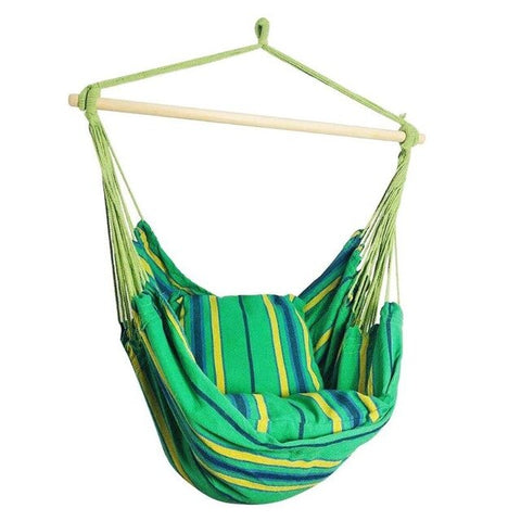 Portable Travel Hanging Hammock Bedroom Swing Bed Lazy Chair with 2 Pillows for Garden Indoor Outdoor Fashionable Hammock Swings