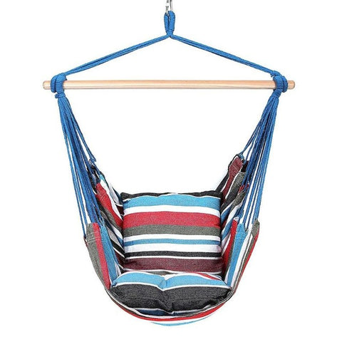Portable Travel Hanging Hammock Bedroom Swing Bed Lazy Chair with 2 Pillows for Garden Indoor Outdoor Fashionable Hammock Swings
