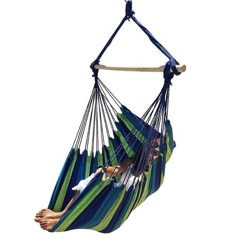 Portable Travel Hanging Hammock Bedroom Swing Bed Lazy Chair with 2 Pillows for Garden Indoor Outdoor Fashionable Hammock Swings