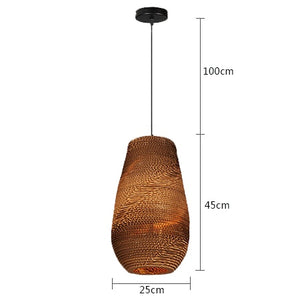 Creative Industrial Paper Pendant Lights E27 Led Bulb Loft Retro Hanging Lights Fixtures Vintage Decorative Pendant Lamp Ceiling