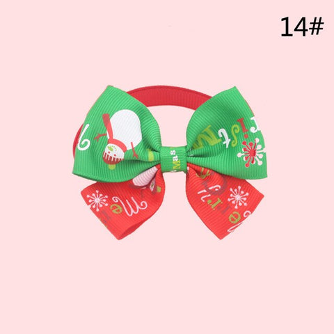 Christmas Holiday Pet Cat Dog Collar Bow Tie Adjustable Neck Strap Cat Dog Grooming Accessories Pet Product Supplies Christmas