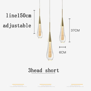 Modern Cyrstal Luxury Pendant Lights Gold Plating Kitchen Hotel Hall Nordic Light Hanging Lamp Bedroom Art Pendant Lamp Lighting