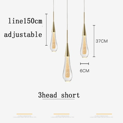 Modern Cyrstal Luxury Pendant Lights Gold Plating Kitchen Hotel Hall Nordic Light Hanging Lamp Bedroom Art Pendant Lamp Lighting