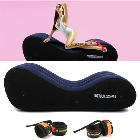 Sex Inflatable Sofa Bed Adult Folding Love Sofas Living Room Furniture Tantra Sofa With 4 Handcuffs Soft Velvet Bean Bag Chair