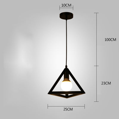 Nordic Kitchen Pendant Lights White Black Metal Cage Lampshade Dining Room E27 LED Ceiling Hanging Lamp for Home Living Room Bar