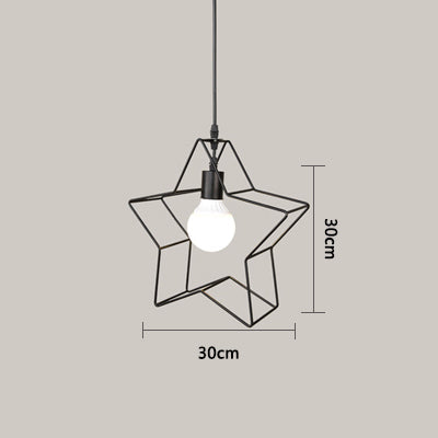 Nordic Kitchen Pendant Lights White Black Metal Cage Lampshade Dining Room E27 LED Ceiling Hanging Lamp for Home Living Room Bar