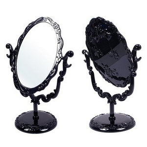 High quality Black Butterfly Rotatable Vintage Desktop Gothic Rose Stand Compact Makeup Mirror Small Size