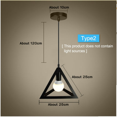 Modern cage Pendant Light Black Iron Hanging Cage Vintage Led Bulb E27 for Dining Room Restaurant Bar Counter Industrial Loft