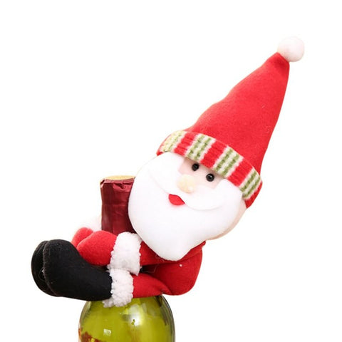 2019 New Christmas Wine Bottle Cover Snowman Santa Claus Bottle Cover Dinner Table Christmas Decorations for Home Xmas Ornaments