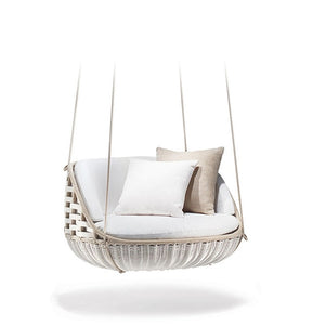 High quality Outdoor Or indoor leisure swing sofa  hanging baske PE rattan hanging chair Leisure hanging basket rocking chair