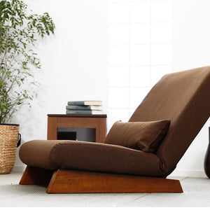 H 35% Folding Single Seat Sofa Bed Modern Fabric Japanese Living Room Furniture Armless Lounge Recliner Occasional Accent Chair