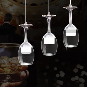 LumiParty New LED Wine Glass Pendant Lamps 3W White/Warm light pendant led lamps led lustre pendant lights Coffee Bars Houses
